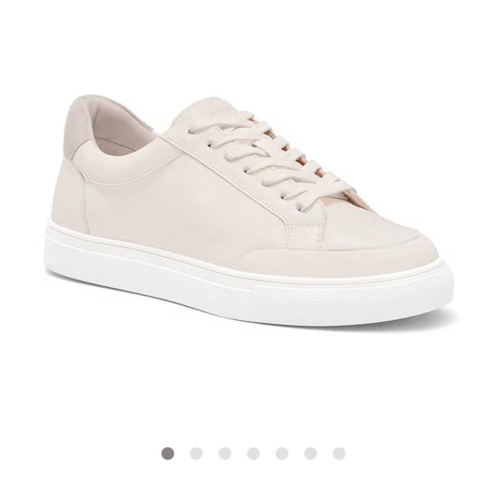 Beige Leather Sneakers